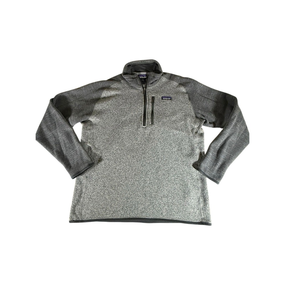 Patagonia Sweater Adult Extra Large Gray Quarter Zip Pullover Fleece Mens